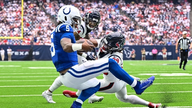 Indianapolis Colts QB Anthony Richardson runs for a TD vs. the Houston Texans at NRG Stadium in Texas. (Maria Lysaker-USA TODAY Sports)