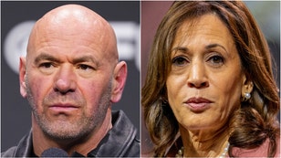 Dana White slammed Kamala Harris for failing to be able to put together simple messages. He sent a viral tweet criticizing her. What did he say? (Credit: Getty Images)