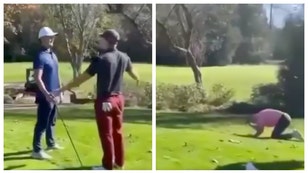 golfer hits man in the head with driver