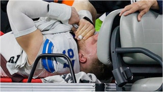 The Detroit Lions announced Aidan Hutchinson underwent surgery to repeat a fractured tibia and there's no timeline for a return. When will he play again? (Credit: Getty Images)