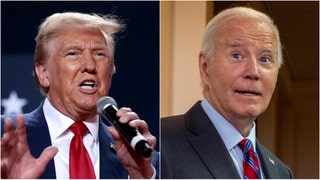 Donald Trump brutally roasted Joe Biden's trips to the beach. Watch a video of his comments on the "Flagrant 2" podcast. (Credit: Getty Images)