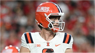 The Illinois Fighting Illini will wear awesome throwback uniforms against Michigan State. See photos of what the uniforms look like. (Credit: Getty Images)