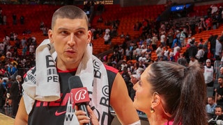 miami heat fans fight during tyler herro postgame interview