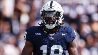 Former Penn State football players Jameial Lyons and Kaveion Keys are facing rape charges. What are the allegations? Watch James Franklin's reaction. (Credit: Getty Images)