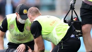 rugby fan knocked out asks for beer