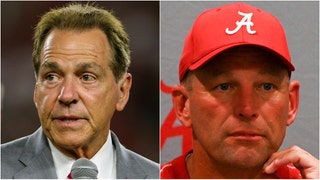 A video of Nick Saban talking about playing at Vanderbilt has come back to haunt Alabama after the shocking loss. Watch the video. (Credit: Getty Images)