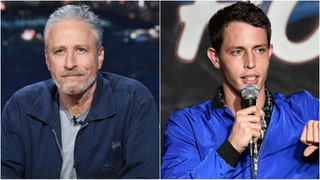 Jon Stewart defended Tony Hinchcliffe's jokes at Donald Trump's rally at Madison Square Garden. Watch a video of his comments. (Credit: Getty Images)