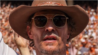 Matthew McConaughey called out Oklahoma fans for leaving early during a blowout loss to Texas. See his viral tweet. (Credit: Getty Images)