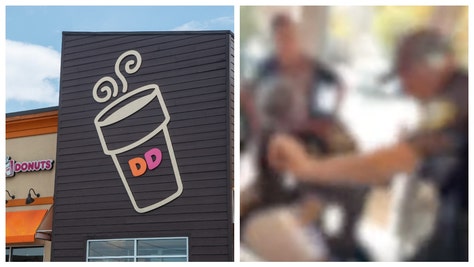 70 students brawl dunkin donuts cop pushed through window