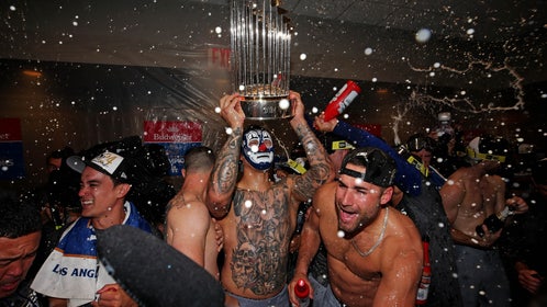 In World Series Victory Celebration, Kiké Hernandez Throws Shade At Noah Lyles: ‘Suck It’
