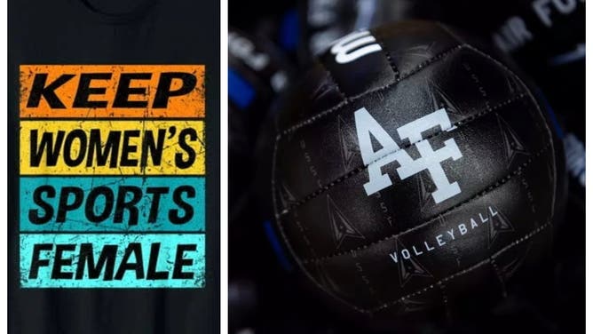 The Air Force Academy wouldn't allow a fan to wear a shirt that said "Keep Women's Sports Female" during San Jose State match, but approved a "pride" shirt.