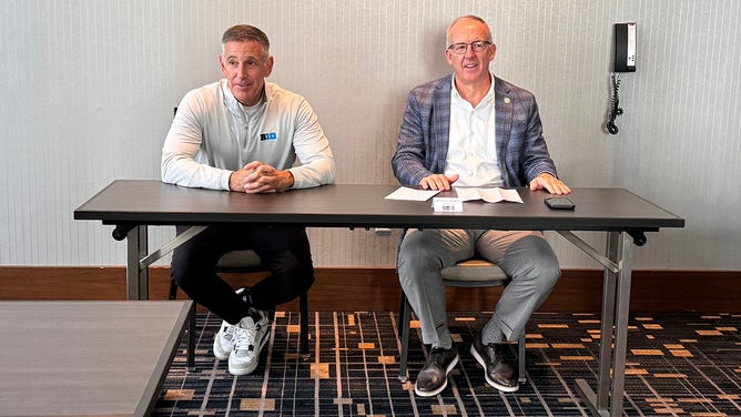 SEC Cimissioner Greg Sankey, along with Big Ten commissioner Tony Petitti meet with selected reporters on Thursday in Nashville