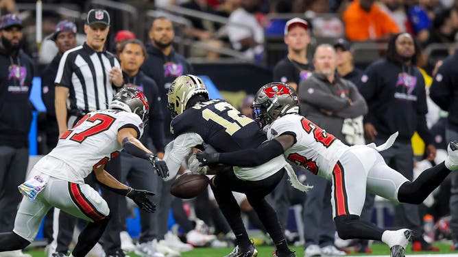 New Orleans Saints WR Chris Olave suffered a concussion early against the Tampa Bay Buccaneers and NFL bettors want refunds.