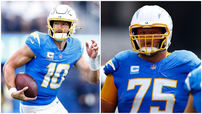 Los Angeles Chargers lineman Bradley Bozeman made a MAJOR exception to a tackle attempt by Saints defensive back Nathan Shepherd on quarterback Justin Herbert.