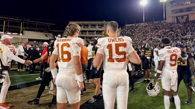 Texas QB Arch Manning postgame Via: Trey Wallace