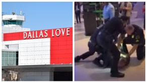 man tased arrested drunken meltdown dallas love airport