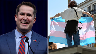 Protesters Rally Outside Dem. Rep. Seth Moulton's Office After He Spoke Out Against Males In Women's Sports