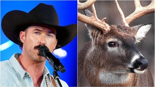 Country music star Riley Green killed a monster buck. Check out photos of the huge deer. (Credit: Getty Images)