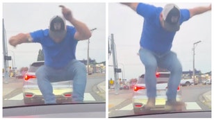 hood stomping maniac road rage incident vancouver washington