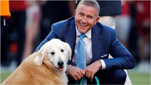 Kirk Herbstreit's dog Ben has died after battling cancer. He made an emotional announcement on X. (Credit: Getty Images)