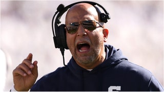 James Franklin was caught on video in an embarrassing argument with a fan after Penn State loss to Ohio State. Watch the video. (Credit: Getty Images)