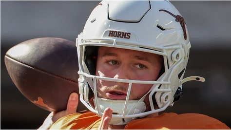 Texas QB Quinn Ewers is unsure of his future with the program. Will he return for another year or go to the NFL? (Credit: Getty Images)