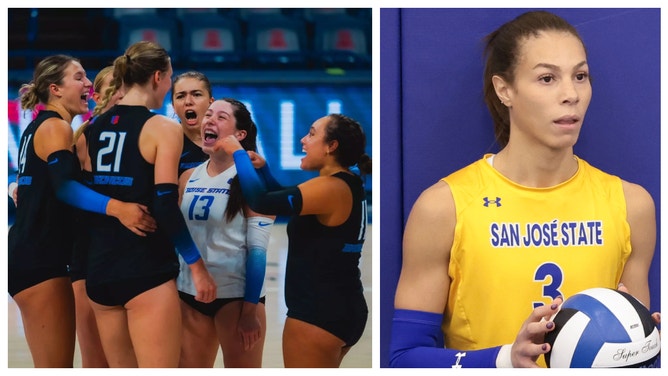 Boise State defeated Utah State in the first round of the Mountain West Conference volleyball tournament, now they must face San Jose State, and transgender Blaire Fleming, or forfeit.