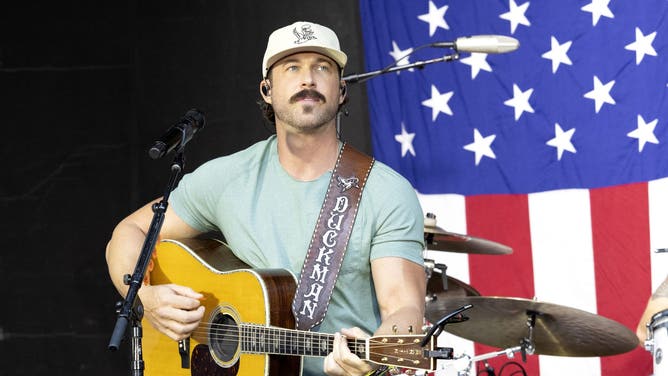 NEW YORK, NEW YORK - JUNE 14: Riley Green performs at 'Fox &amp; Friends All-American Summer Concert Series' at Fox News Channel Studios on June 14, 2024 in New York City. (Photo by Santiago Felipe/Getty Images)