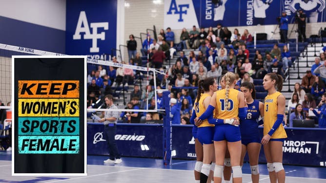 In October, an Air Force Academy graduate was prevented from wearing a t-shirt that said "Keep Women's Sports Female" during a volleyball match between Air Force and San Jose State. 