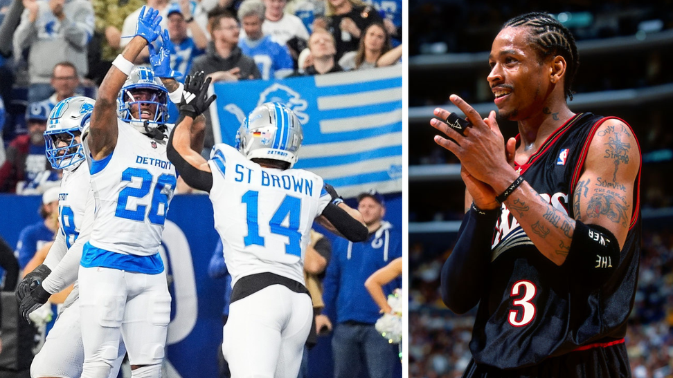 Jahmyr Gibbs, Amon-Ra St. Brown Recreate Iconic Allen Iverson ‘Step Over’ In TD Celebration