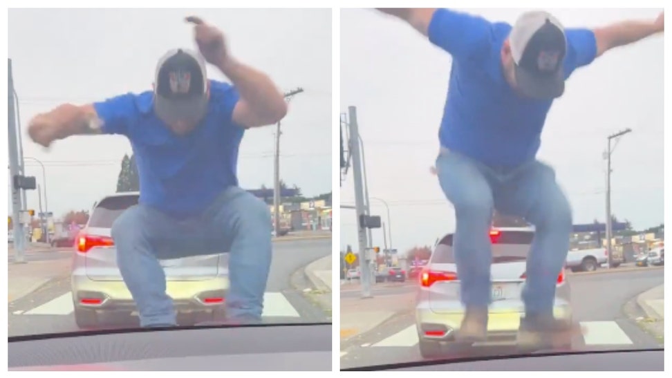 hood stomping maniac road rage incident vancouver washington