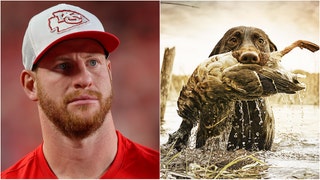 Carson Wentz and Chiefs players went hunting, and the photos are going viral. Check out the photos. (Credit: Getty Images)