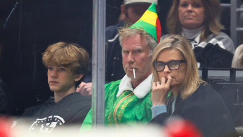 Buddy The Elf, AKA Will Ferrell, Takes In Some Hockey In LA