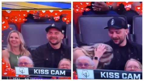 kings fan viral kiss cam oral sex simulation