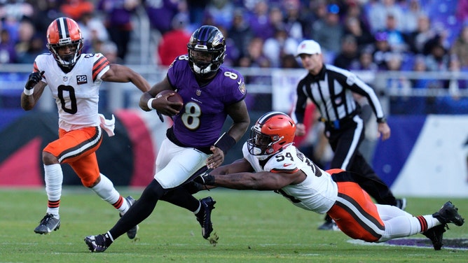 The Baltimore Ravens are the biggest favorites this season when they host the Cleveland Browns in NFL Week 18. (Jessica Rapfogel-Imagn Images)