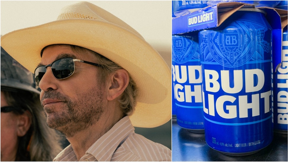 Taylor Sheridan's hit show "Landman" destroyed Bud Light on its latest episode. What happened? (Credit: Getty Images and Paramount+)