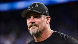 Detroit Lions head coach Dan Campbell dropped a fired up f-bomb during locker room speech after beating the Vikings. Watch the speech. (Credit: Getty Images)