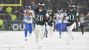 The Philadelphia Eagles host the Washington Commanders at Lincoln Financial Stadium Sunday in the 2025 NFC Championship. (Photo credit: Eric Hartline-Imagn Images)