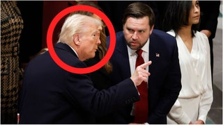 President Donald Trump and Vice President JD Vance didn't look impressed being lectured by Rev. Mariann Budde. Watch a video of the moment it happened. (Credit: Getty Images)