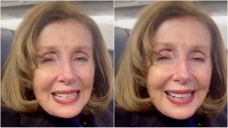 People on X are roasting Nancy Pelosi after she shared a weird viral video. Check out the reactions. (Credit: Screenshot/X Video https://x.com/TeamPelosi/status/1874852665487950116)