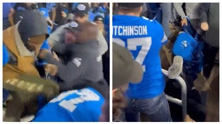 lions fans fight fan knocked out during playoff game