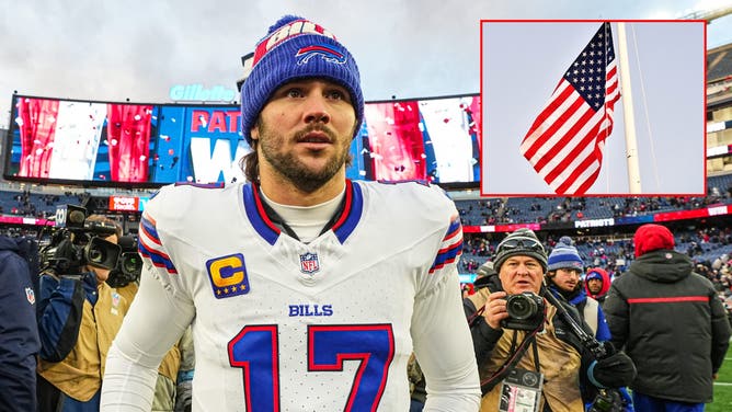 Buffalo Bills QB Josh Allen took time to shake hands and take pictures with several United States military members following the team's loss in New England.