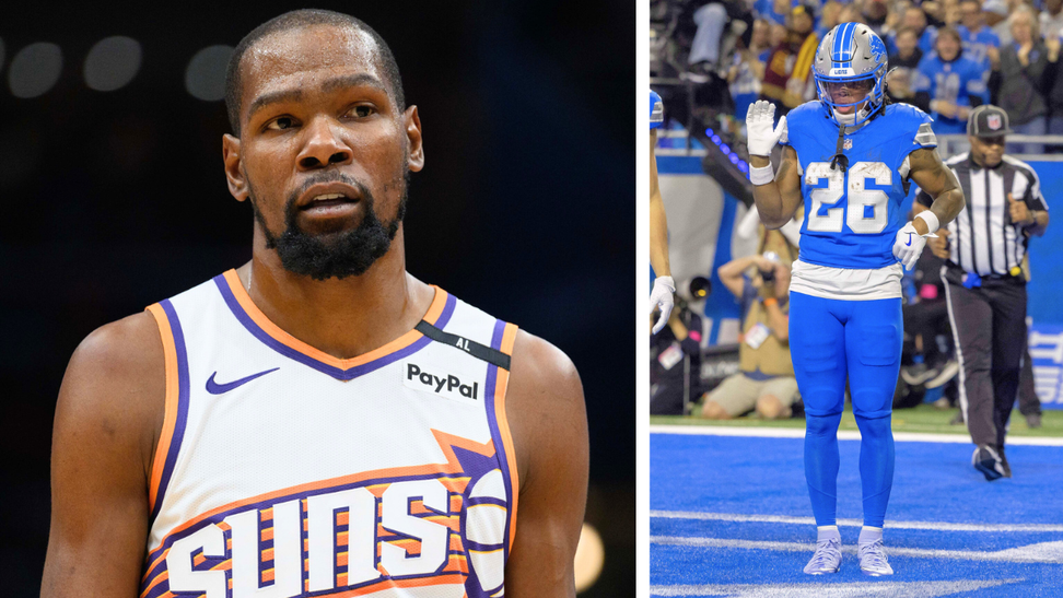 Kevin Durant Gets Last Laugh After Jahmyr Gibbs Trolled Him In Touchdown Celebration