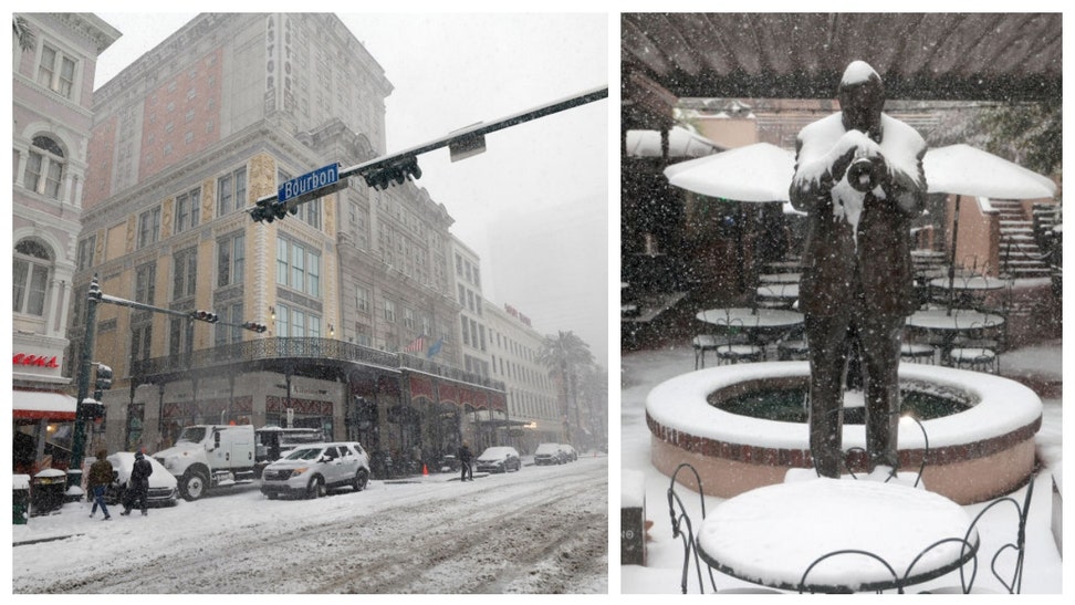 NEW ORLEANS BOURBON STREET SNOW