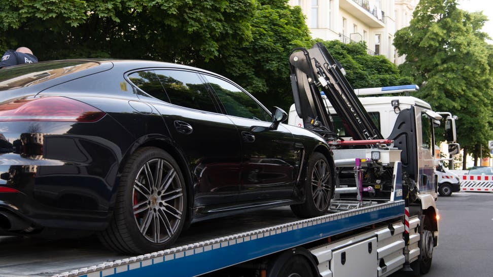 Frozen Porsche Found At Golf Course After Intense New Year's Day Flood