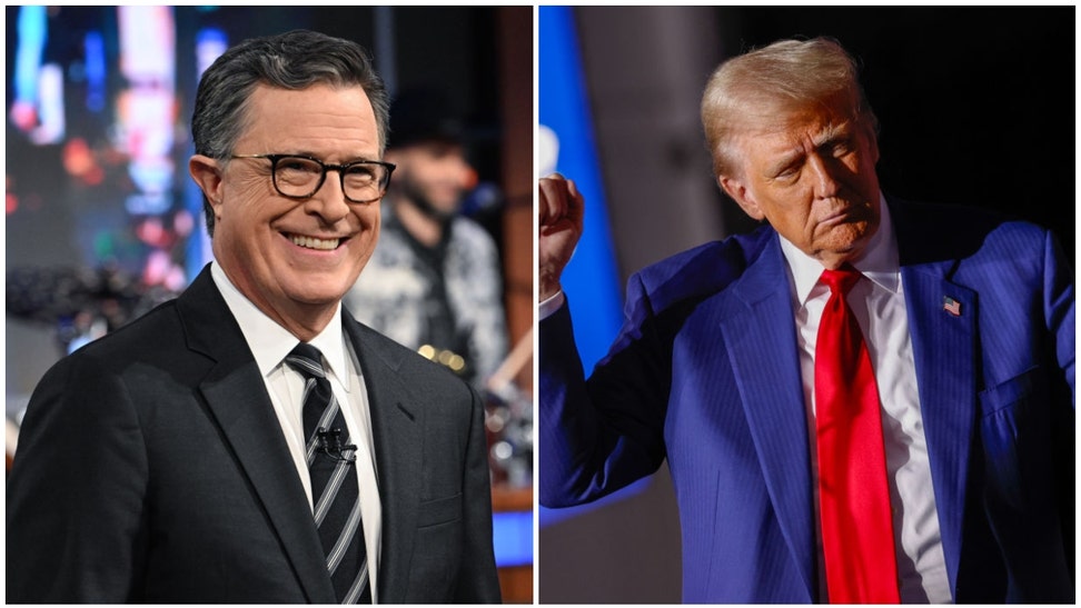 Late night dork Stephen Colbert is such a virtue-signaler over Donald Trump. 