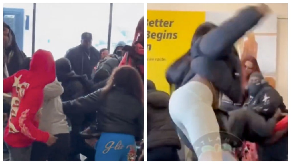 wild spirit airlines brawl atlanta airport