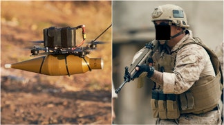 A terrifying video shows what the future of war might look like with drones and robots. Watch the video. (Credit: Getty Images)