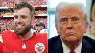 Harrison Butker meets with Donald Trump. (Credit: Getty Images)