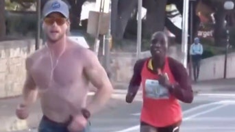 truett hanes ran the austin marathon in jeans